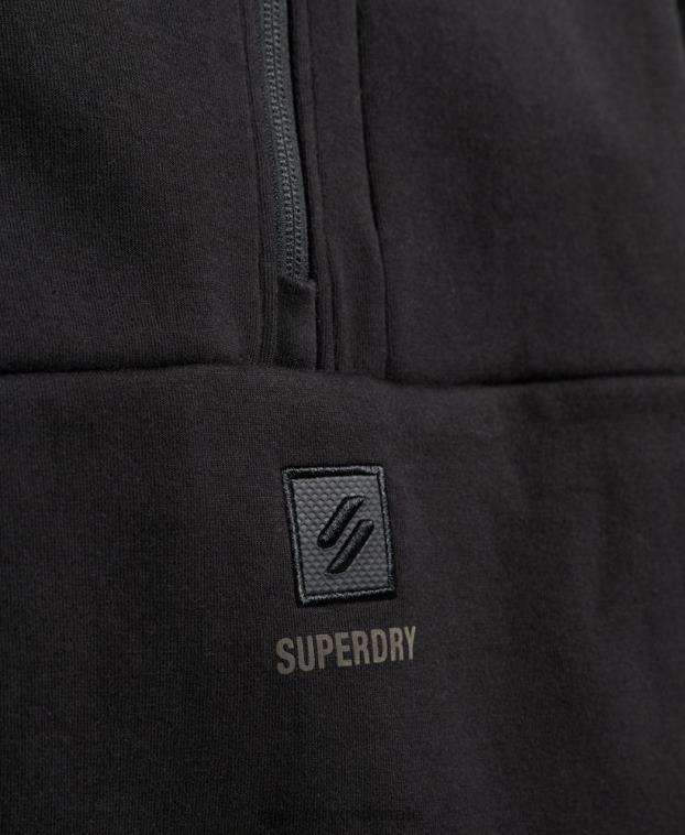 mujer Superdry negro sudadera técnica con media cremallera 2R68Z3281