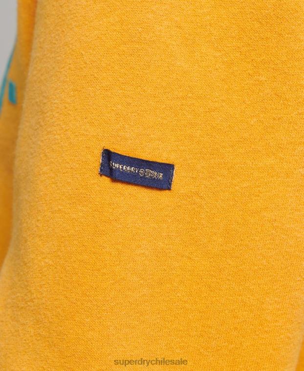 mujer Superdry oro sudadera con capucha y logo de los años 80 2R68Z5939