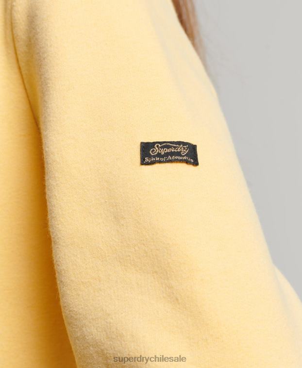 mujer Superdry oro sudadera con cuello redondo y logo vintage 2R68Z2290