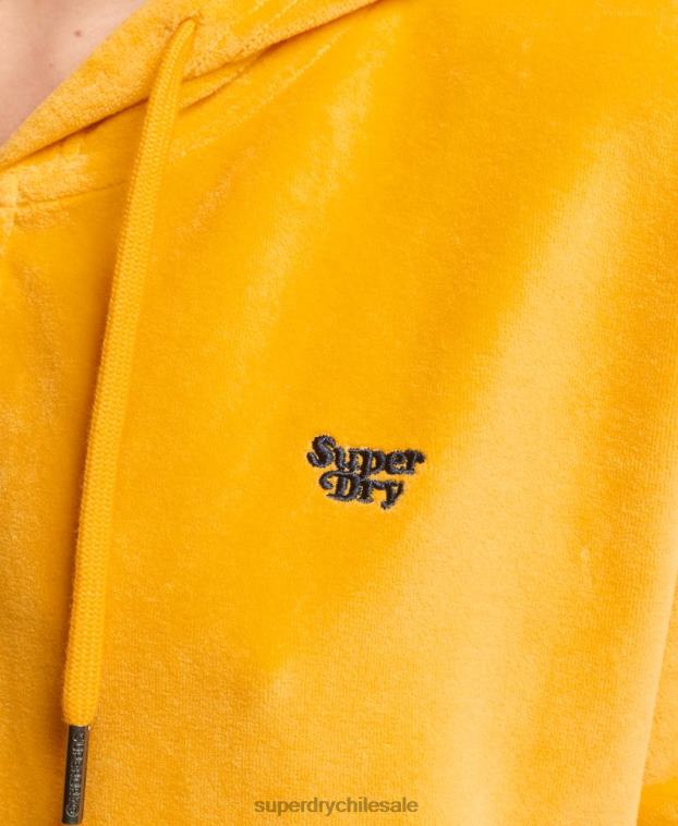mujer Superdry oro sudadera corta con cremallera vintage 2R68Z3439