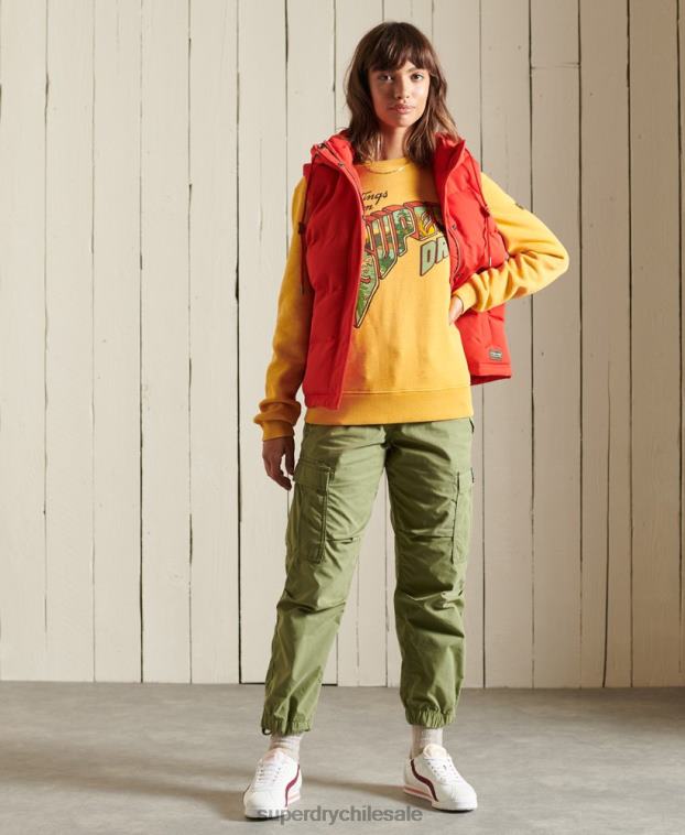 mujer Superdry oro sudadera heritage mountain crew 2R68Z3463