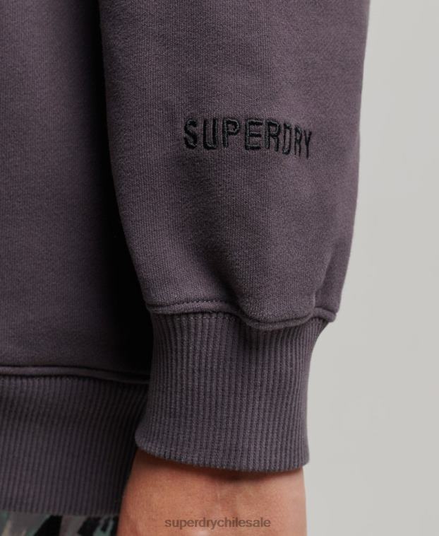 mujer Superdry púrpura sudadera oversize con capucha y núcleo de algodón orgánico 2R68Z6032