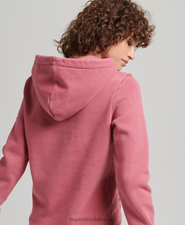 mujer Superdry rojo cooper sudadera con capucha clásica 2R68Z5759