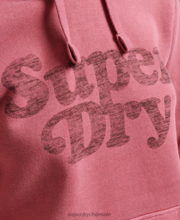 mujer Superdry rojo cooper sudadera con capucha clásica 2R68Z5759