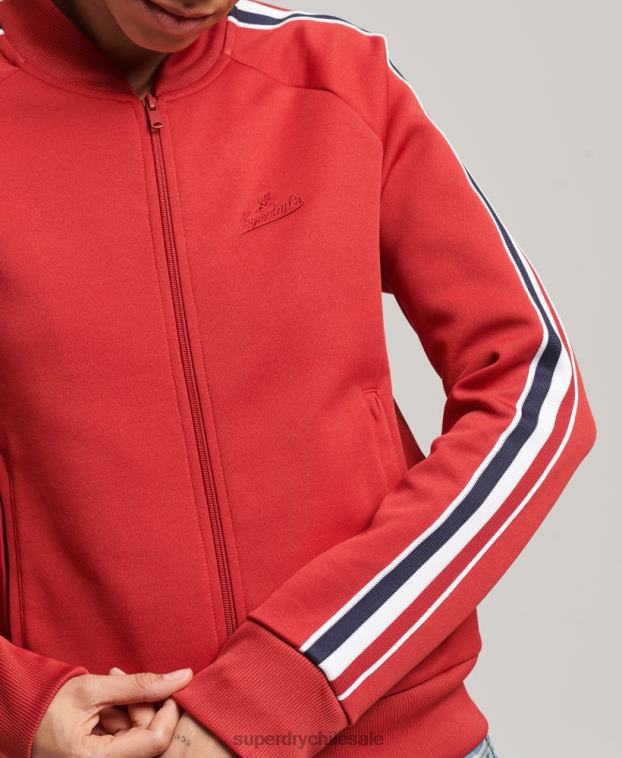 mujer Superdry rojo top de chándal de tricot 2R68Z3333