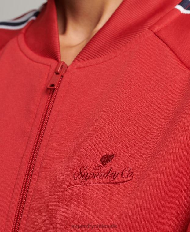 mujer Superdry rojo top de chándal de tricot 2R68Z3333