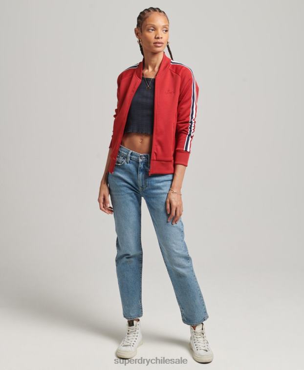 mujer Superdry rojo top de chándal de tricot 2R68Z3333