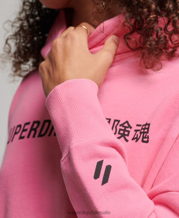 mujer Superdry rosa sudadera con capucha core sport 2R68Z2303