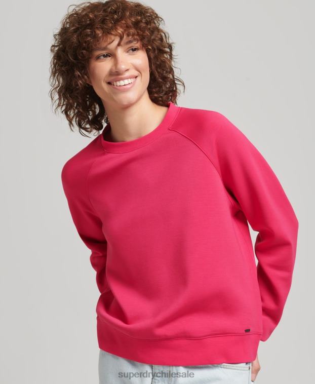 mujer Superdry rosa sudadera con capucha de modal 2R68Z5947