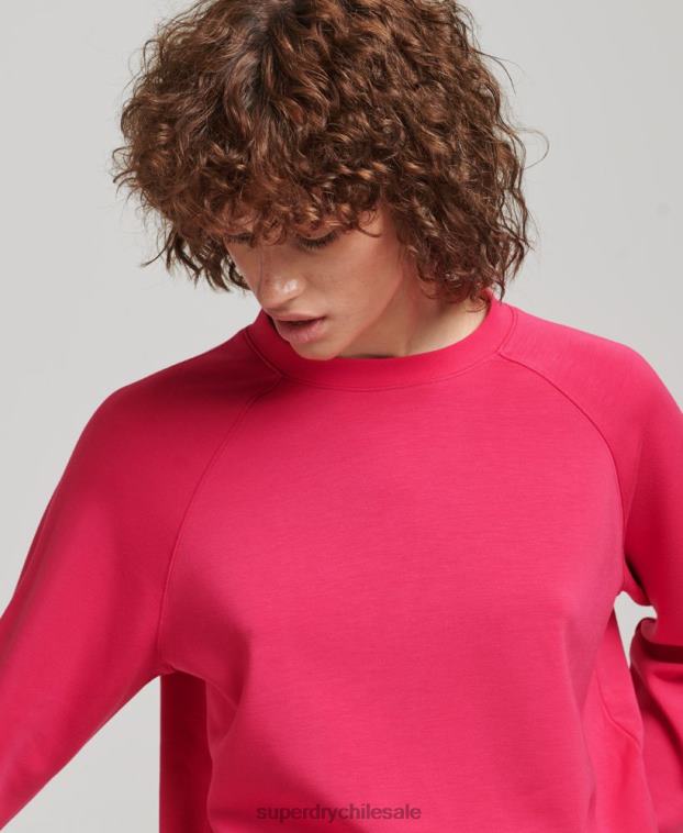 mujer Superdry rosa sudadera con capucha de modal 2R68Z5947