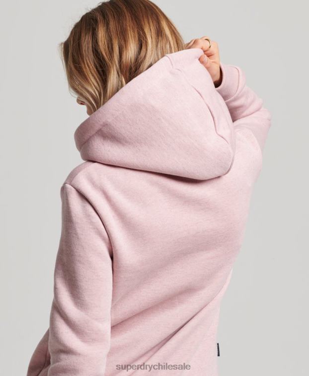 mujer Superdry rosa sudadera con capucha vintage cooper en relieve 2R68Z2323