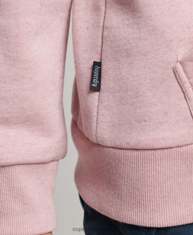 mujer Superdry rosa sudadera con capucha vintage cooper en relieve 2R68Z2323