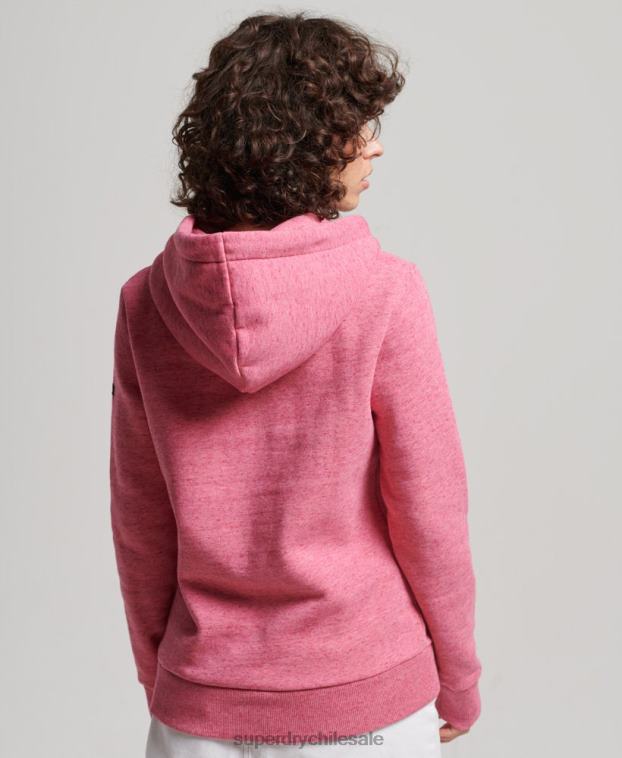 mujer Superdry rosa sudadera con capucha vintage genial al aire libre 2R68Z2257