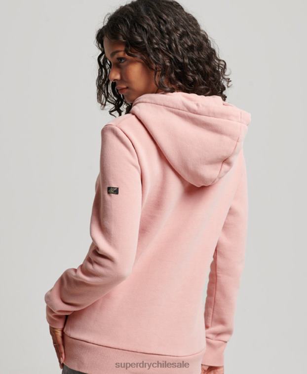 mujer Superdry rosa sudadera con capucha y detalles 2R68Z3314