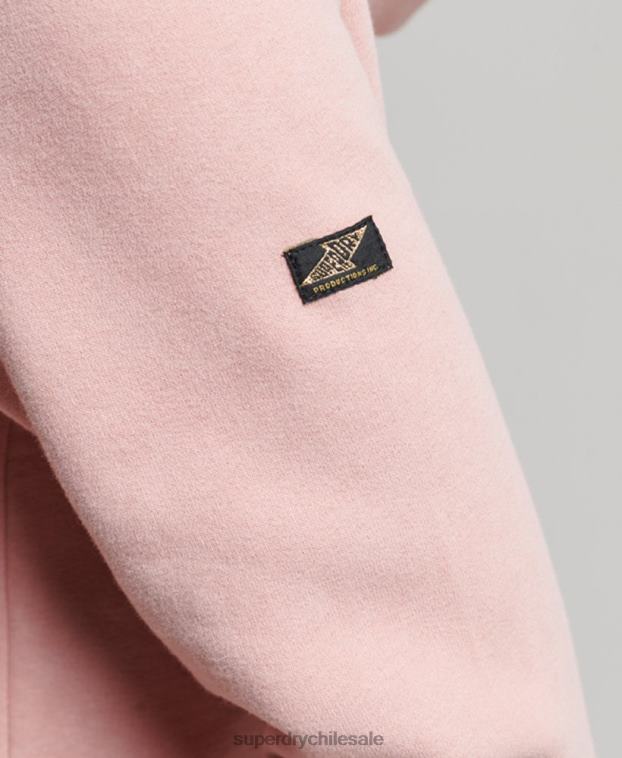 mujer Superdry rosa sudadera con capucha y detalles 2R68Z3314