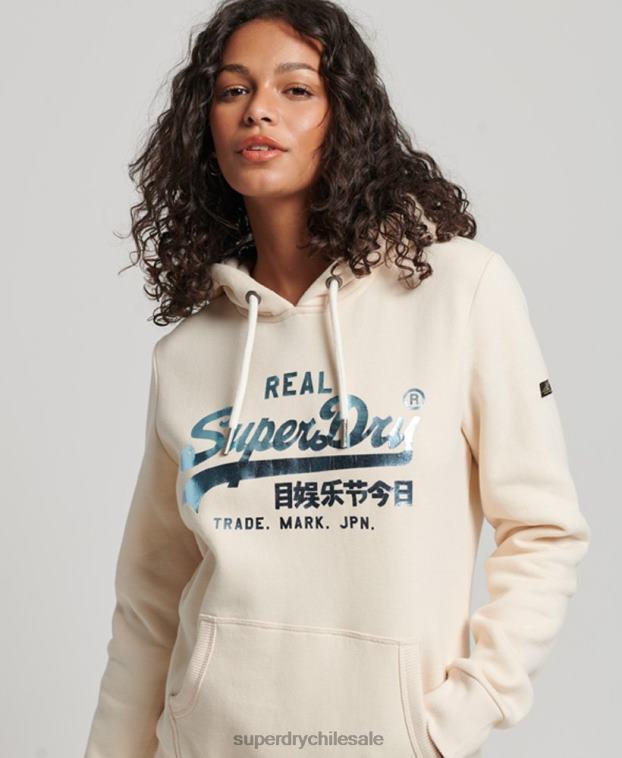 mujer Superdry rosa sudadera con capucha y detalles 2R68Z3347
