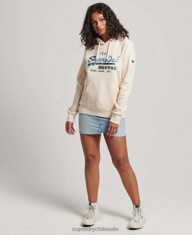 mujer Superdry rosa sudadera con capucha y detalles 2R68Z3347