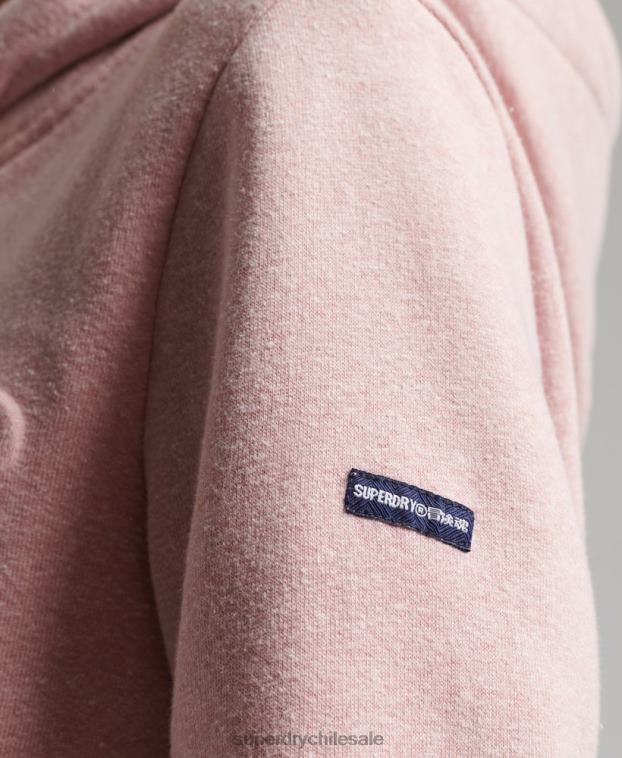 mujer Superdry rosa sudadera con capucha y logo gráfico en relieve 2R68Z6121