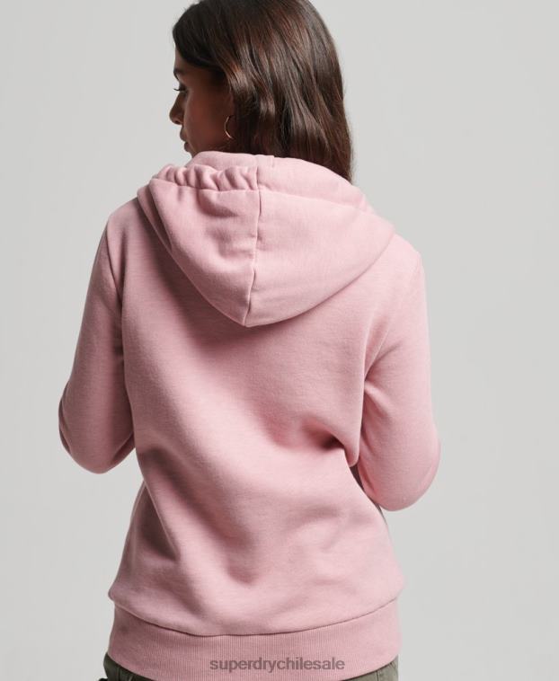 mujer Superdry rosa sudadera con capucha y motivo floral 2R68Z3426