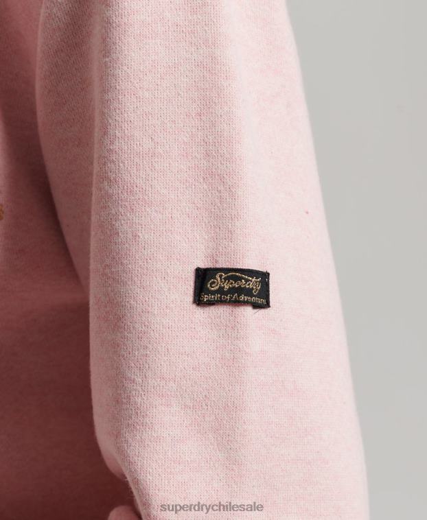 mujer Superdry rosa sudadera con capucha y motivo floral vintage 2R68Z3408