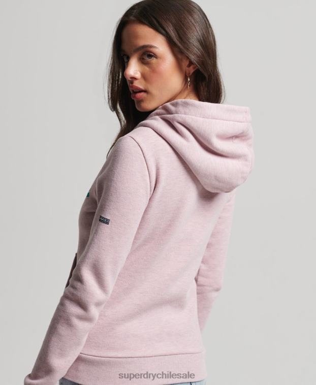 mujer Superdry rosa sudadera con cremallera vintage cooper nostálgico 2R68Z3298