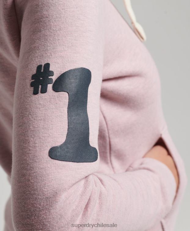 mujer Superdry rosa sudadera con cremallera vintage cooper nostálgico 2R68Z3298