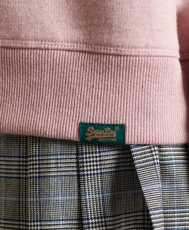 mujer Superdry rosa sudadera con cuello redondo y logo vintage 2R68Z3467