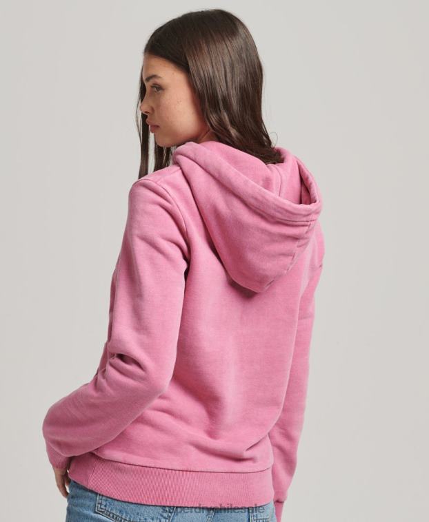 mujer Superdry rosa sudadera con gráfico de terreno de los 90 2R68Z5749