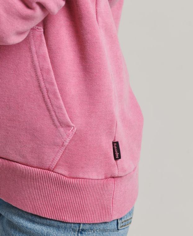 mujer Superdry rosa sudadera con gráfico de terreno de los 90 2R68Z5749