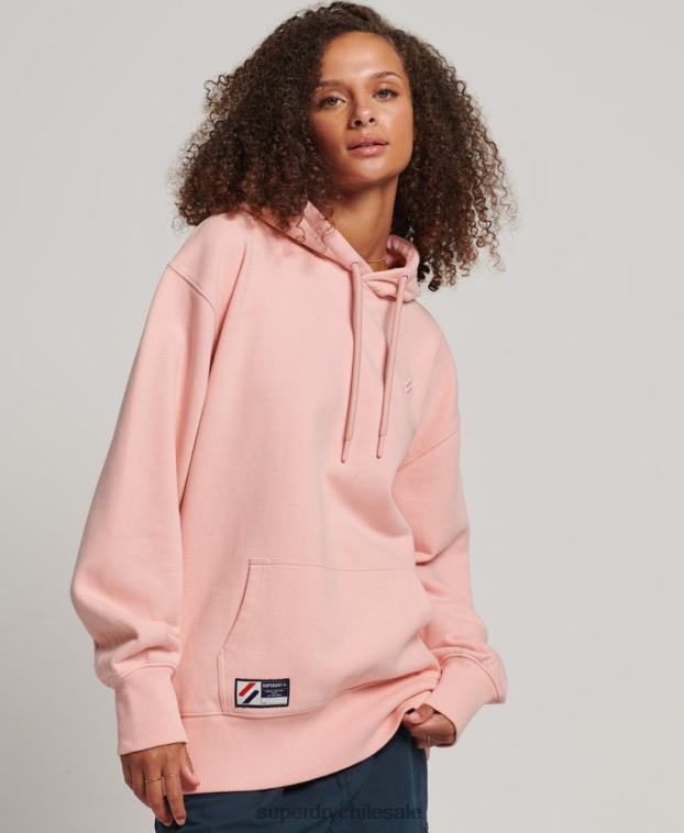 mujer Superdry rosa sudadera extragrande esencial de algodón orgánico 2R68Z3380