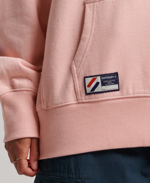 mujer Superdry rosa sudadera extragrande esencial de algodón orgánico 2R68Z3380