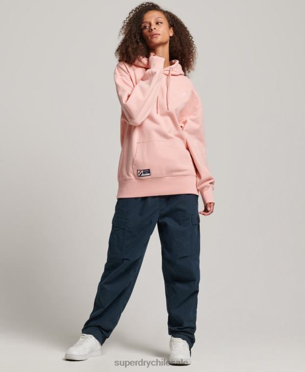 mujer Superdry rosa sudadera extragrande esencial de algodón orgánico 2R68Z3380