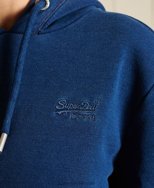 mujer Superdry turquesa sudadera holgada con logo vintage bordado 2R68Z6061
