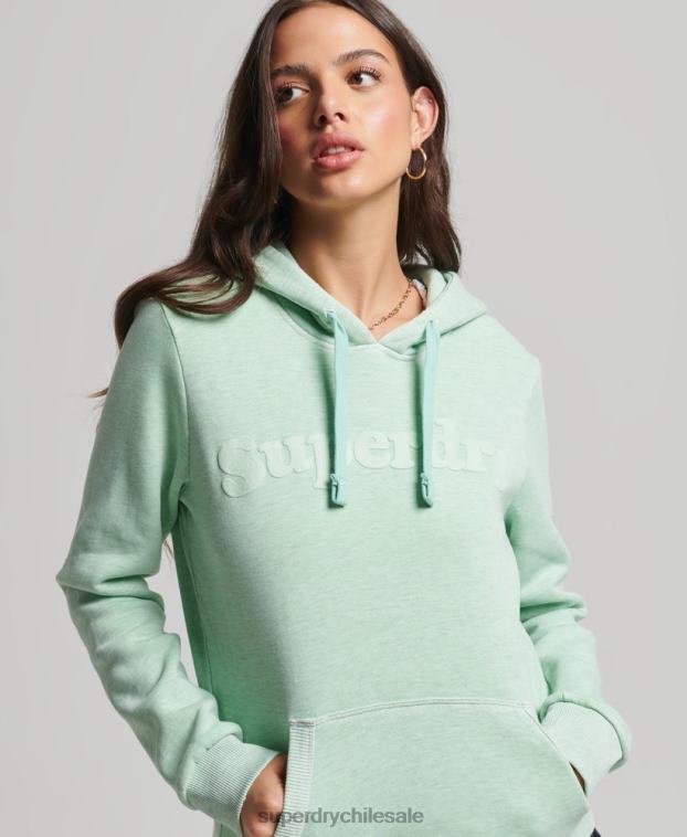 mujer Superdry verde cooper sudadera con capucha clásica 2R68Z3273