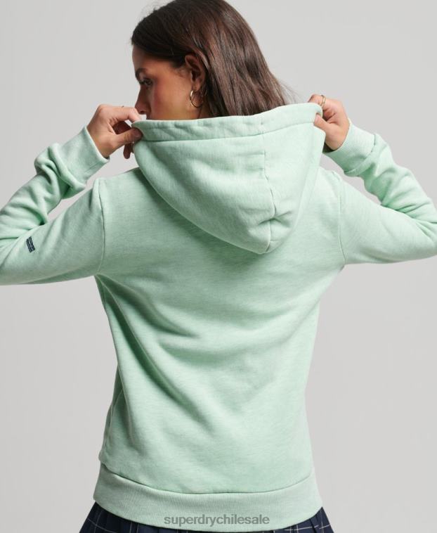 mujer Superdry verde cooper sudadera con capucha clásica 2R68Z3273