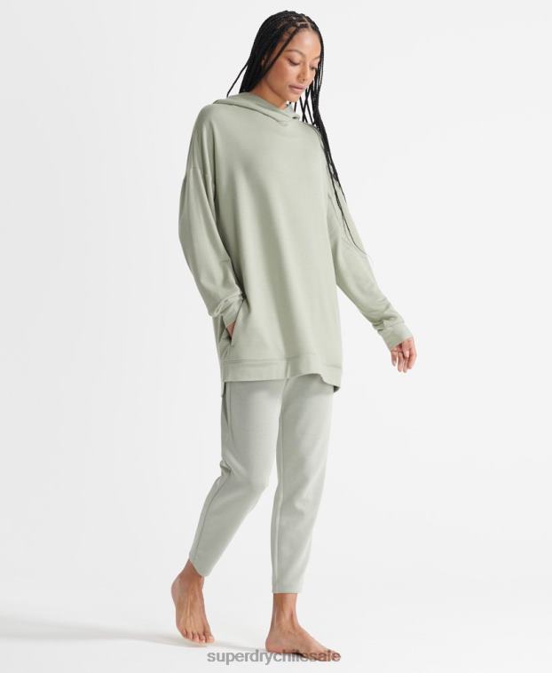 mujer Superdry verde sudadera con capucha holgada flexible 2R68Z6004