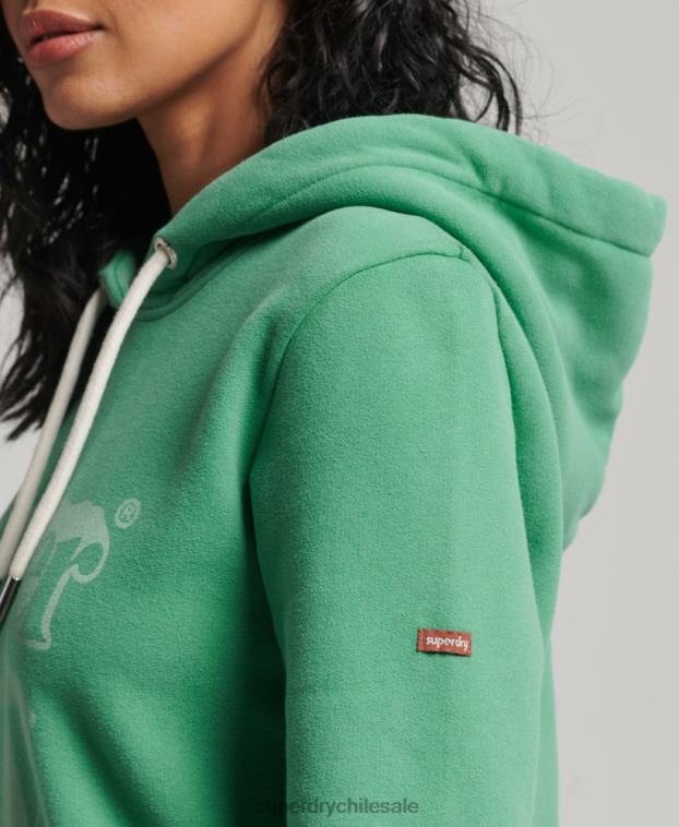 mujer Superdry verde sudadera con capucha vintage shadow 2R68Z2202