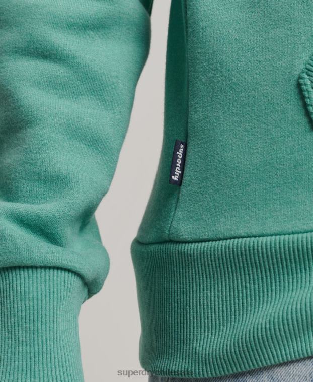 mujer Superdry verde sudadera con capucha y cremallera vintage cali 2R68Z2271