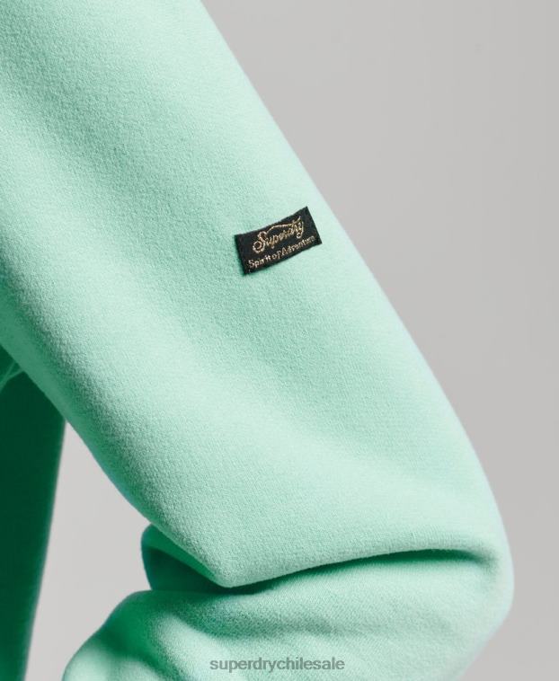 mujer Superdry verde sudadera con capucha y logo vintage 2R68Z2294