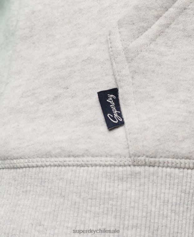 mujer Superdry verde sudadera con capucha y logo vintage bordado 2R68Z3349