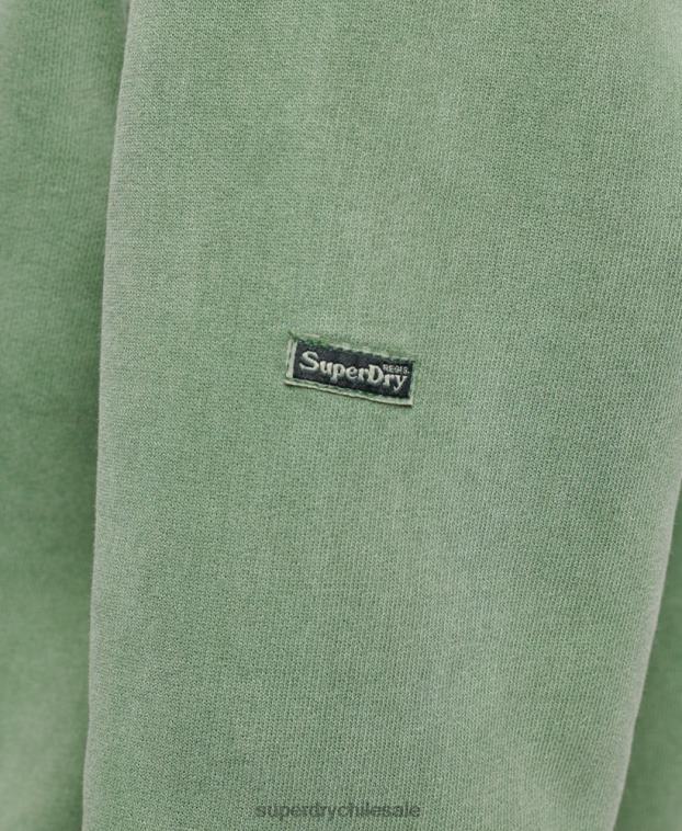 mujer Superdry verde sudadera con cuello redondo y logo vintage 2R68Z6112