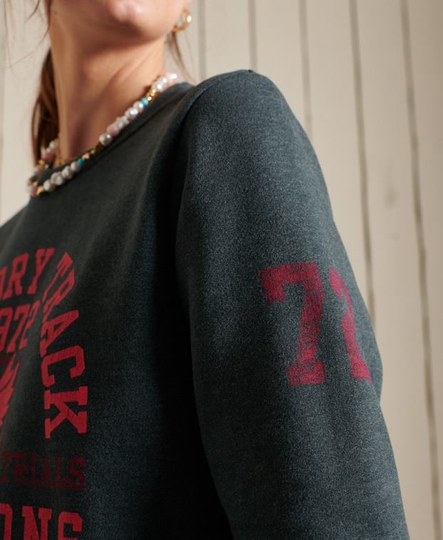 mujer Superdry verde sudadera con equipo de atletismo 2R68Z6107