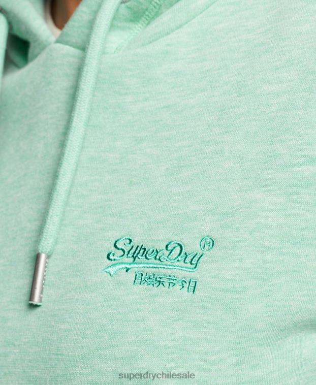 mujer Superdry verde sudadera con logo bordado 2R68Z3413