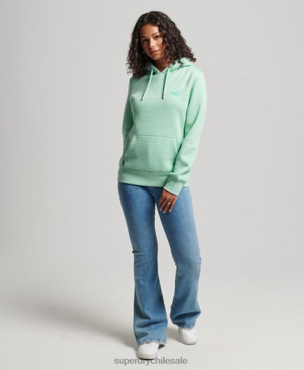 mujer Superdry verde sudadera con logo bordado 2R68Z3413