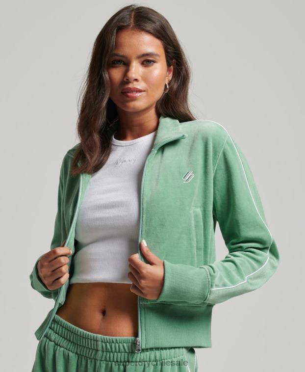 mujer Superdry verde sudadera con logo de code s 2R68Z6069