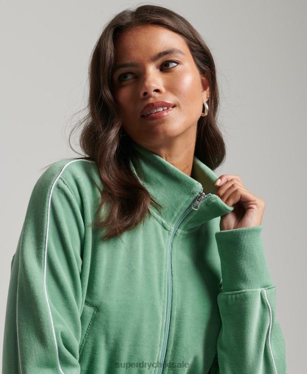 mujer Superdry verde sudadera con logo de code s 2R68Z6069