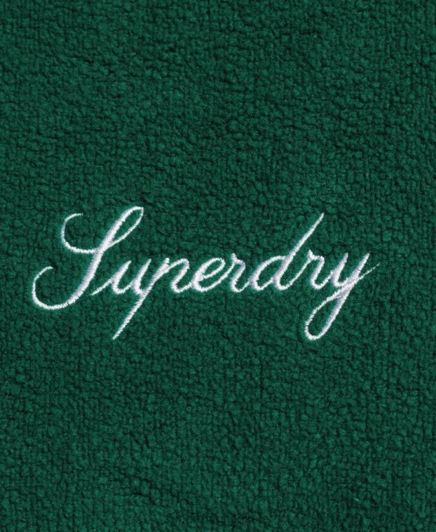 mujer Superdry verde sudadera oversize de polar con gráfico 2R68Z5919