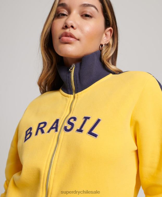 mujer Superdry x Ringspun amarillo camiseta de fútbol brasil 2R68Z3304