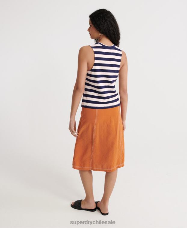 mujer Superdry Armada chaleco de rayas de verano 2R68Z3087