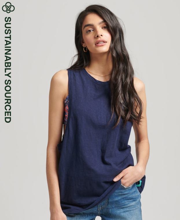 mujer Superdry Armada chaleco ranchero surf vintage de algodón orgánico 2R68Z6768